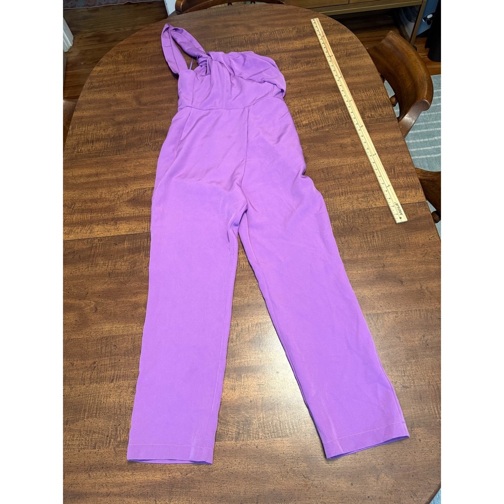 DO+BE Viola One Shoulder Jumpsuit Womens M Purple NWT $68 Cocktail Wedding - Picture 5 of 7